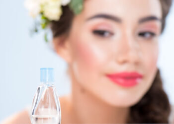 kobieta, flakon, portret